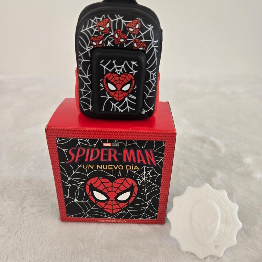 2026 McDonald’s Happy Meal Spider-Man Brand New Day Heart Mini Backpack CharmToy